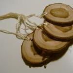 Wooden Tree Branch Hang Tags Ornament Blanks..