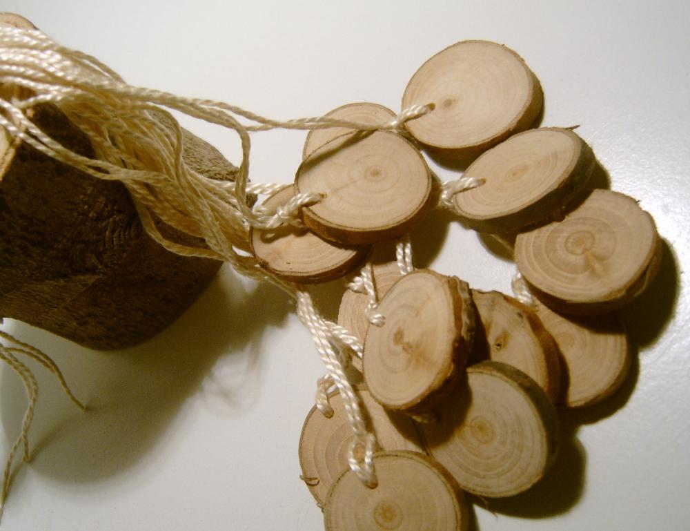 Hang Tag Blanks Unfinished Wood Tree Branch Slice 1 Inch 50 Tags